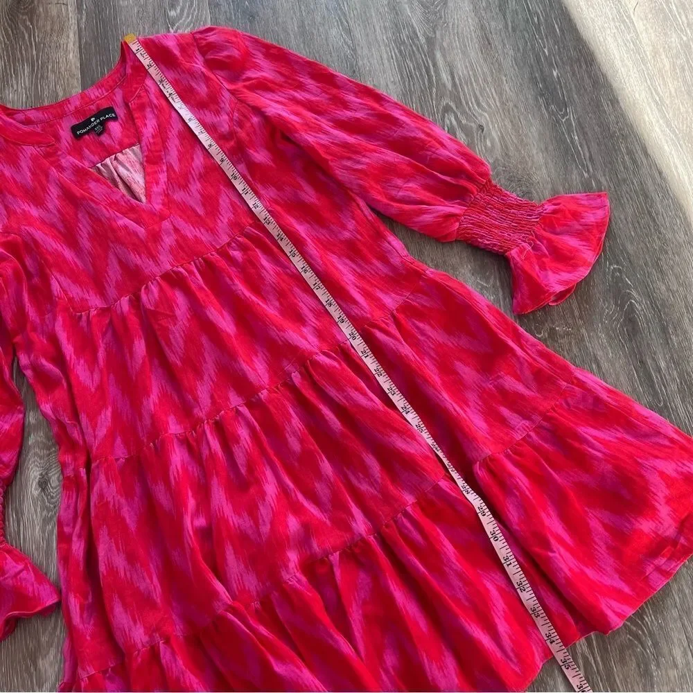 Pomander place Hot Pink Ikat Kenzo Dress Women’s Size xxs‎